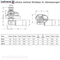 Ankerwinde Lofrans X1 6mm Kette 12V 500W | Wellenshop.de