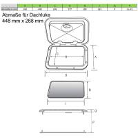 Decksluke Bootsluke 448 x 268 mm-