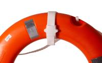 Reling-Halter für Rettungsring Clip-On Weiß